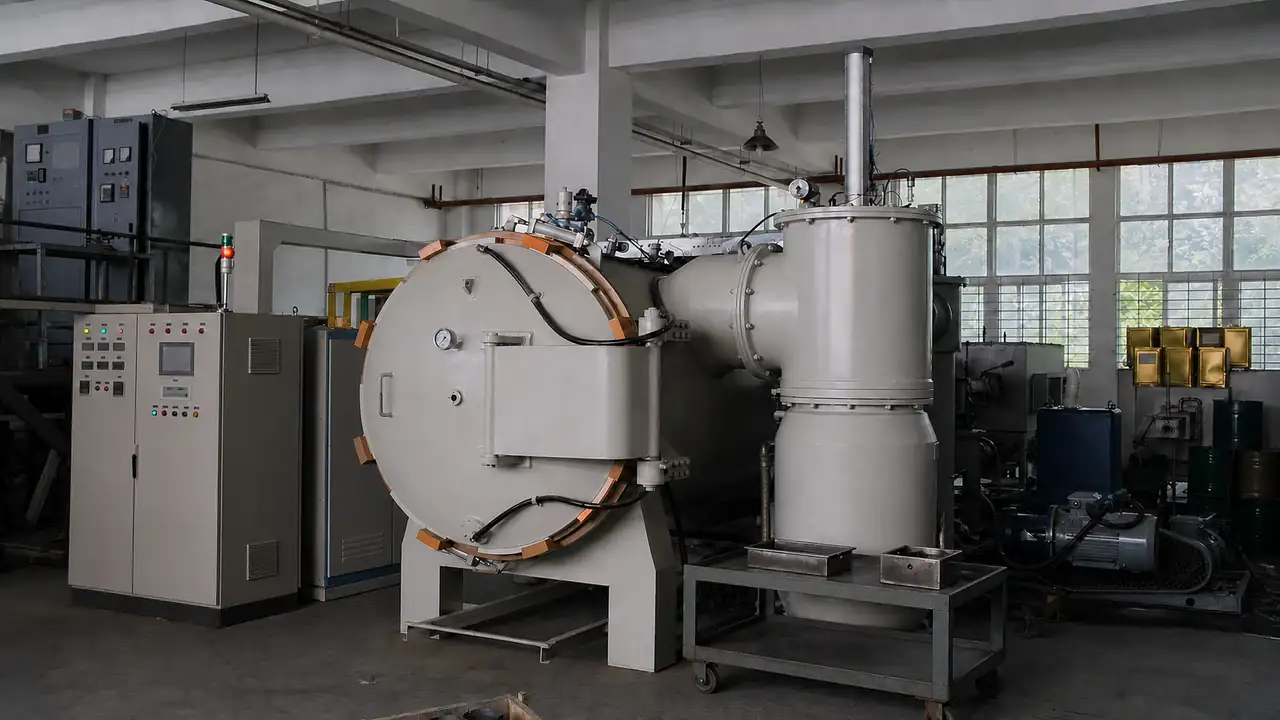 Vacuum furnace with control cabinets
